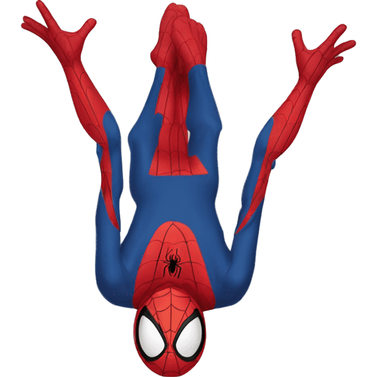 Create spiderman upside down  emoji