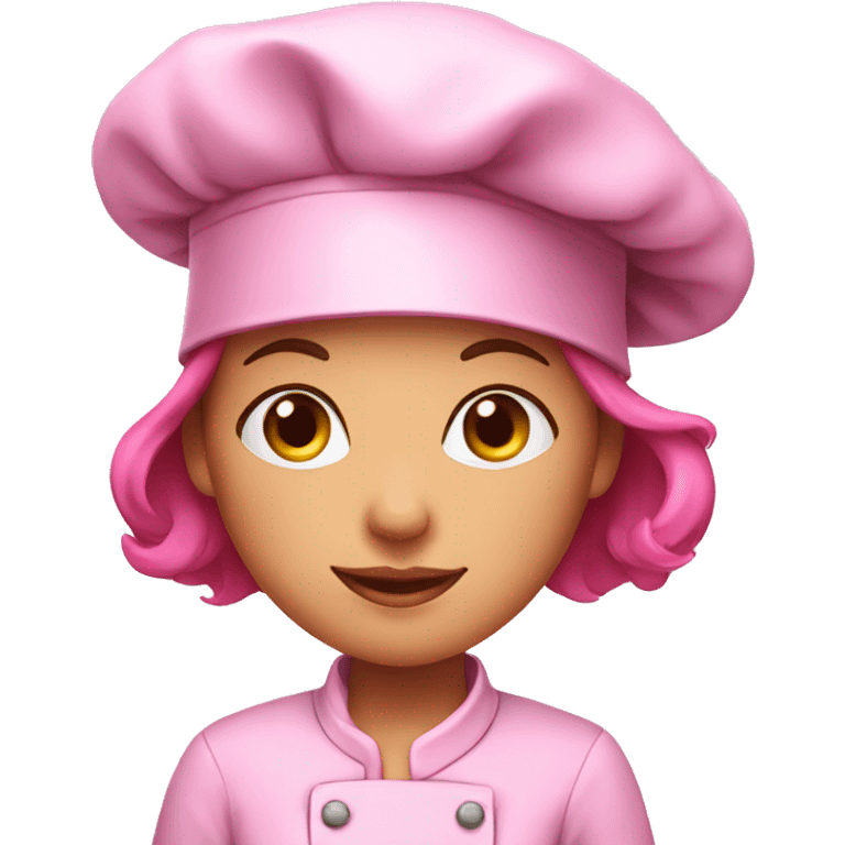 Chef girl in a pink cap emoji