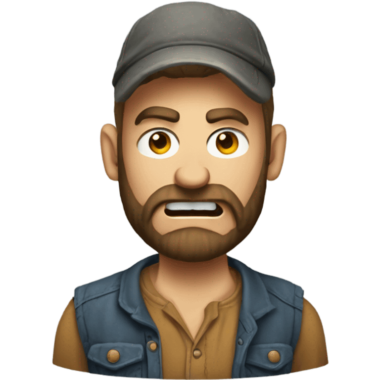 Angry Hillbilly in a diesel truck emoji