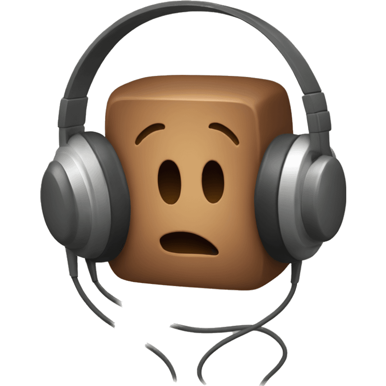 brown square headphones  emoji