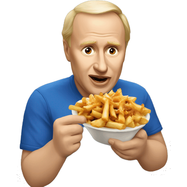 Vladimir poutine eat poutine  emoji