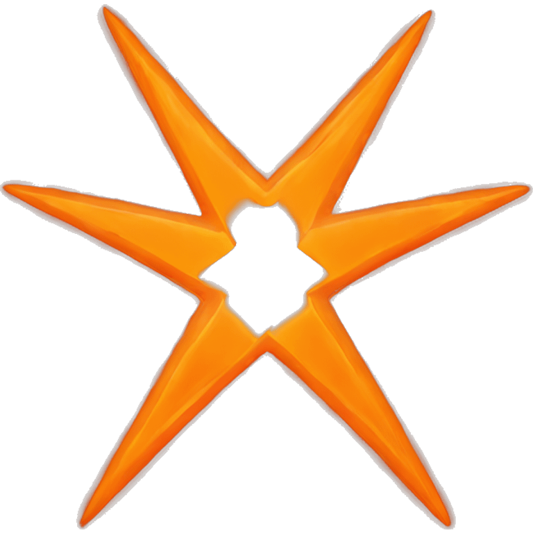 one plain neon orange star emoji