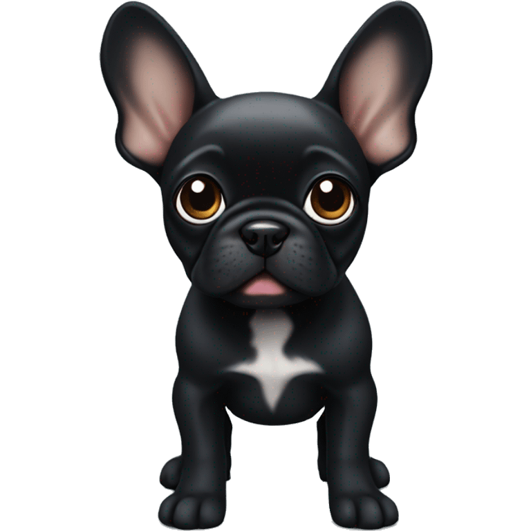 Black Frenchie puppy emoji