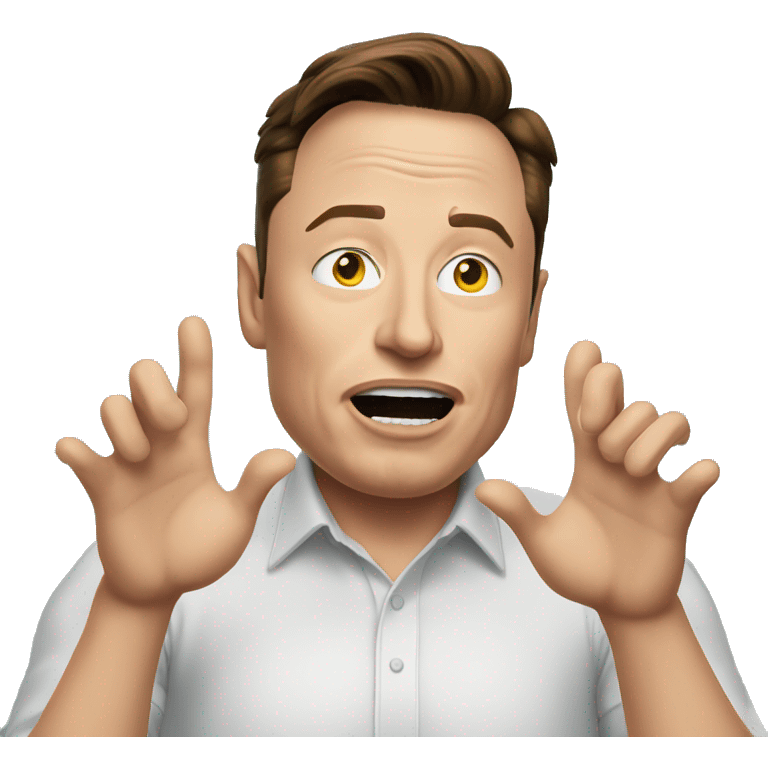 Elon musk throwing up emoji