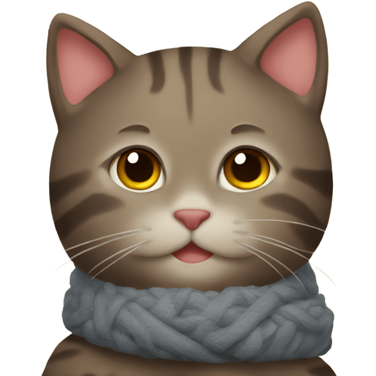 Cozy fall cat emoji