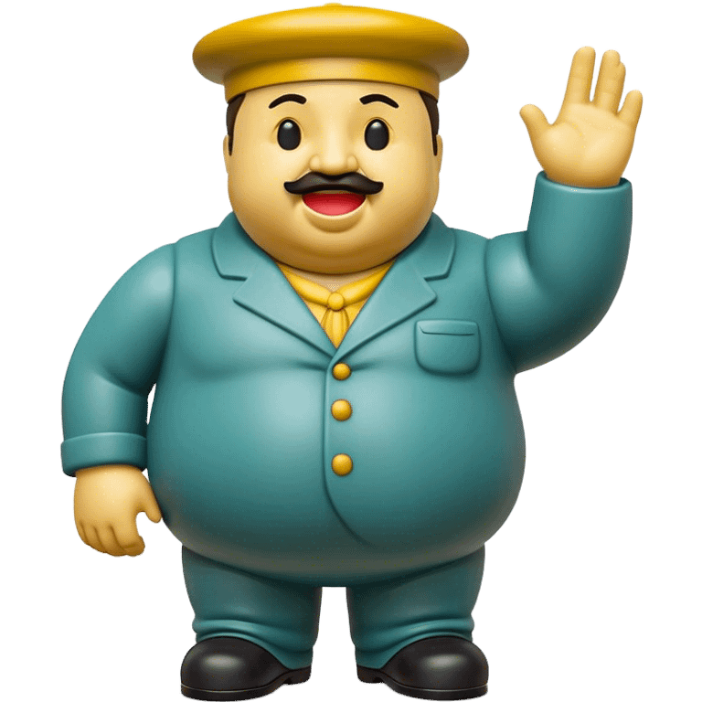 Cinematic Realistic Botero Sculpture Pop Culture Emoji, featuring an exaggerated, whimsical portrayal inspired by the famed sculptor rendered with dynamic textures and vibrant, artistic lighting. emoji