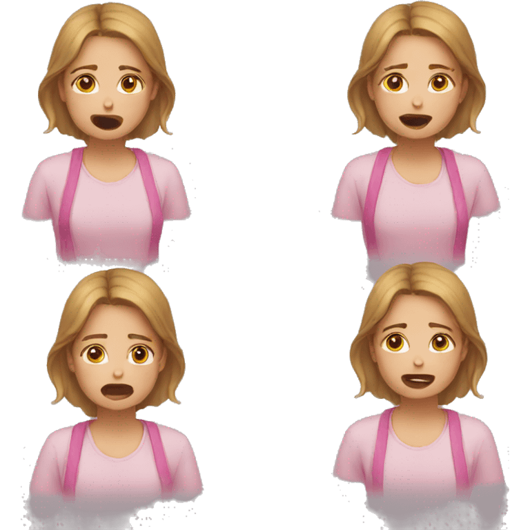 Girl cry’s three times for help emoji