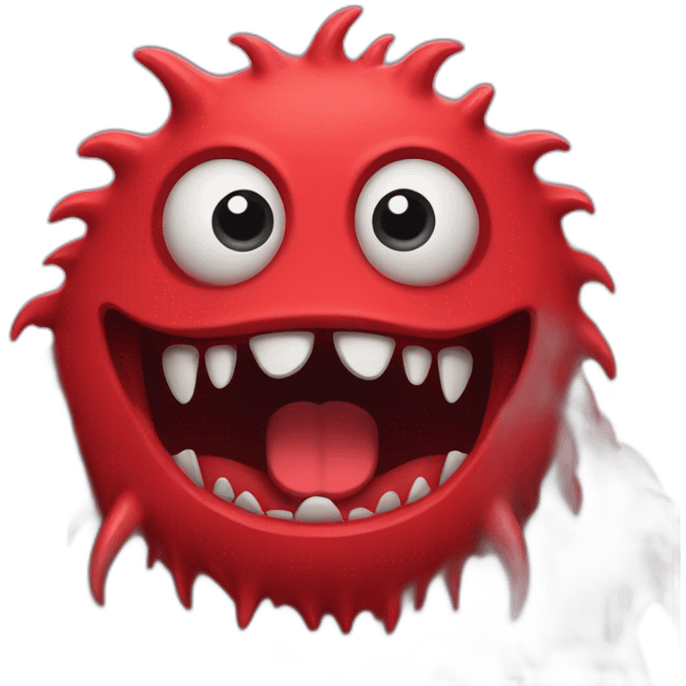 red panic monster emoji