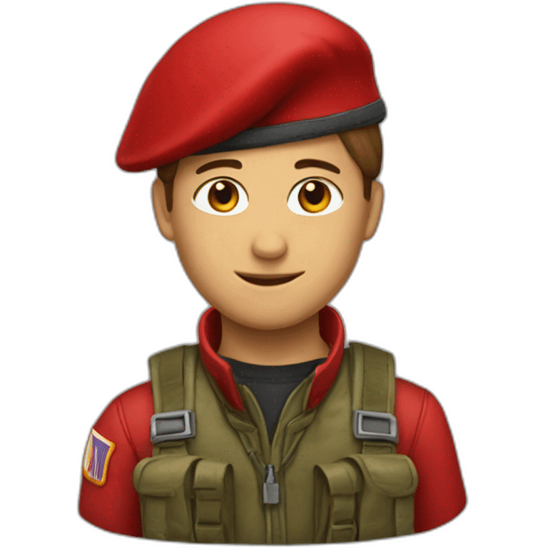 red parachutist beret emojis emoji