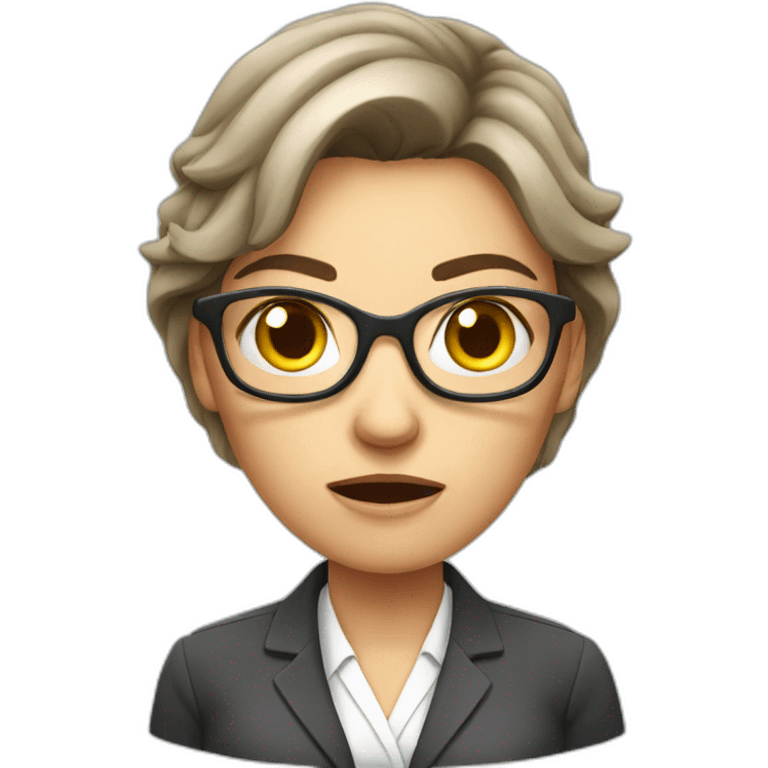 Angry female english teacher emoji