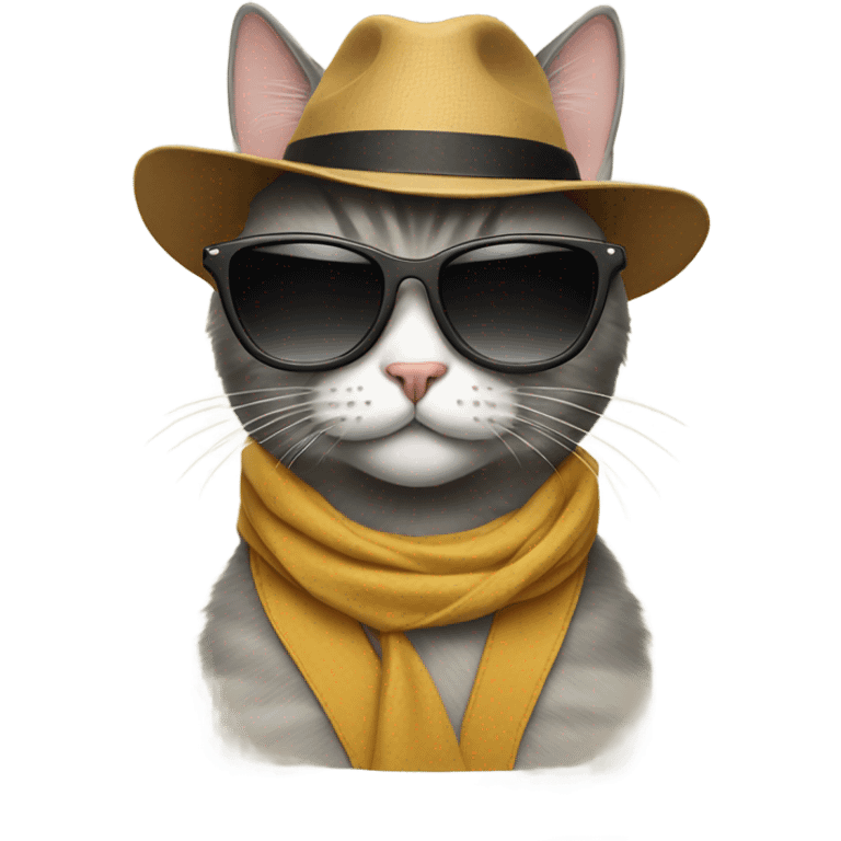 Cat with sunglasses emoji