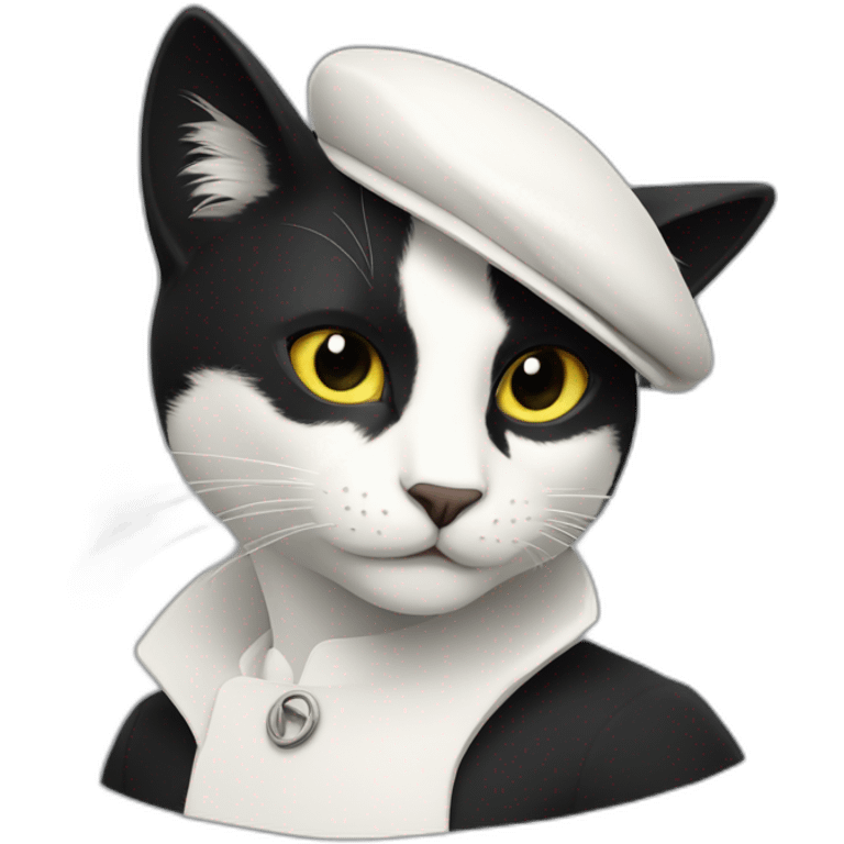 Chat noir et blanc emoji