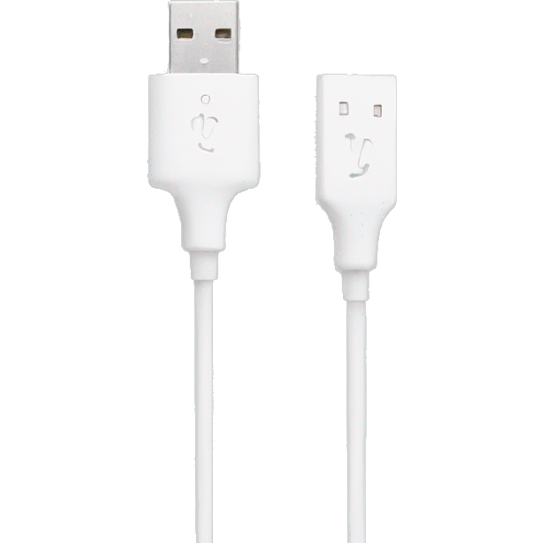 white usb cable emoji