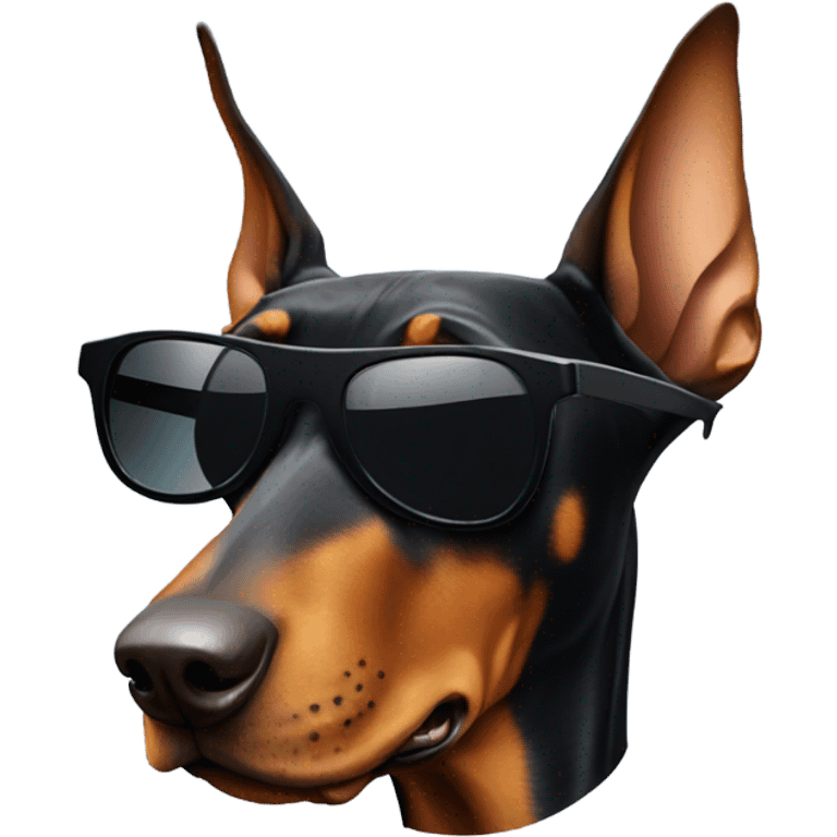 Doberman wearing sunglasses  emoji