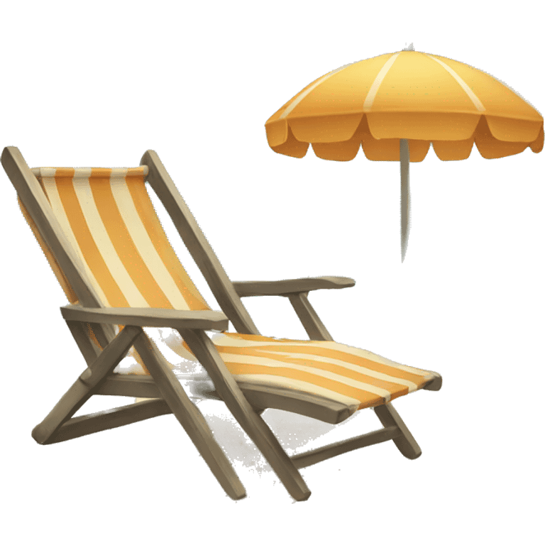 Beach chair, island emoji