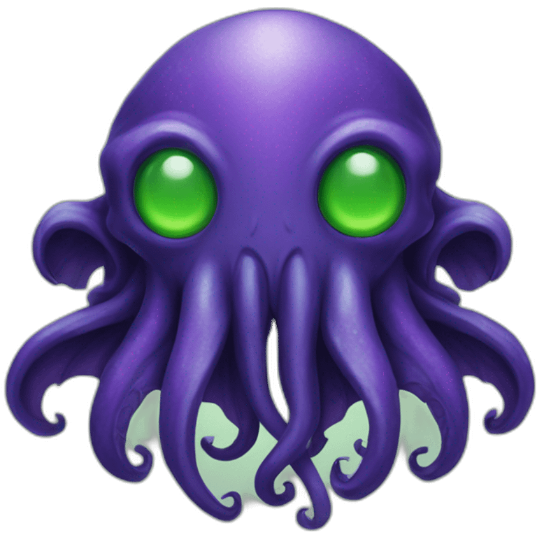 green/purple cute cthulhu emoji