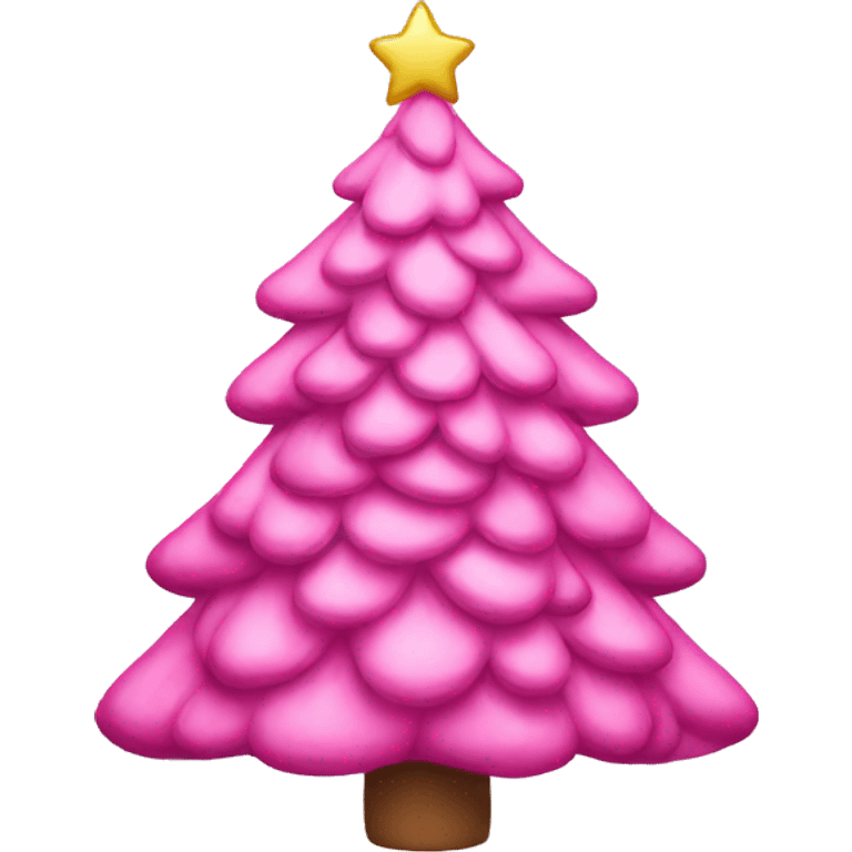 Pink christmas tree emoji