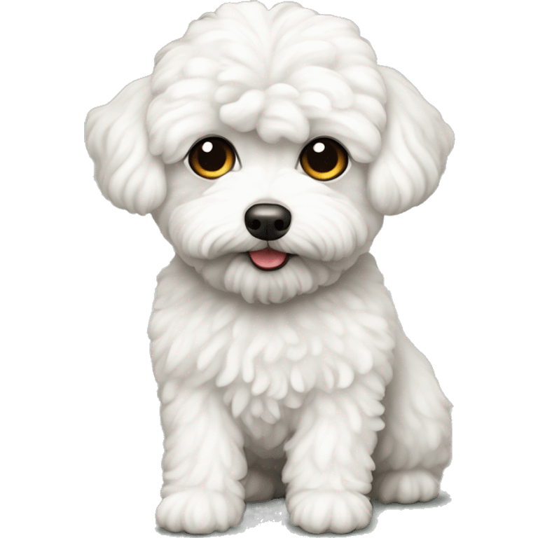 White adult maltipoo emoji