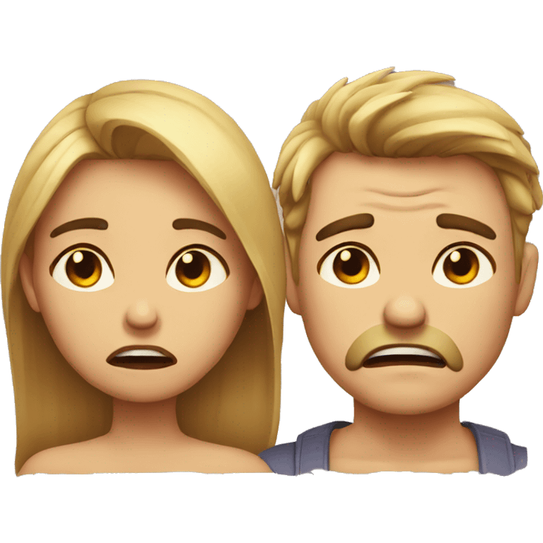 angry couple crying emoji