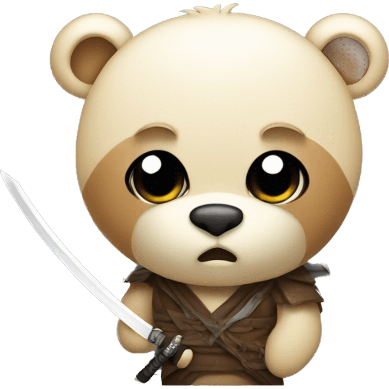 bear with katana emoji