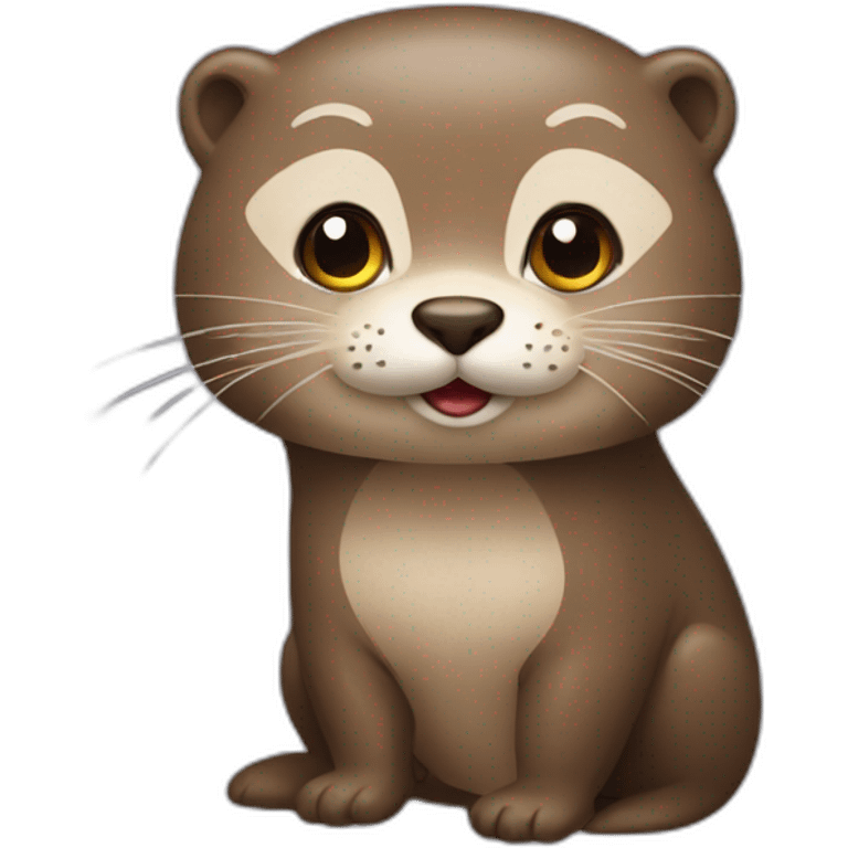 Loutre sur chat emoji