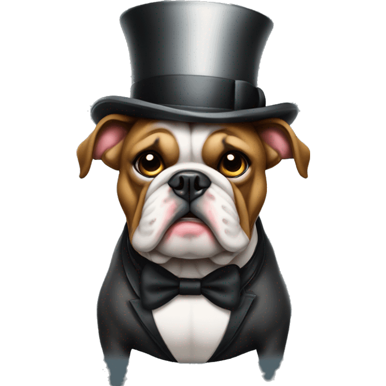 bulldog in a tophat emoji