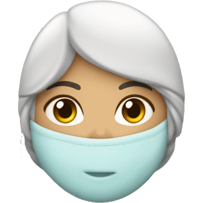 mujer morena crespa con buzo mrna emoji