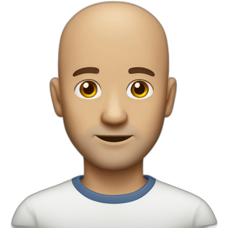 Men with baldness emoji