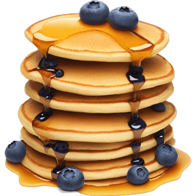 Pancake stack with syrup and blueberries  emoji