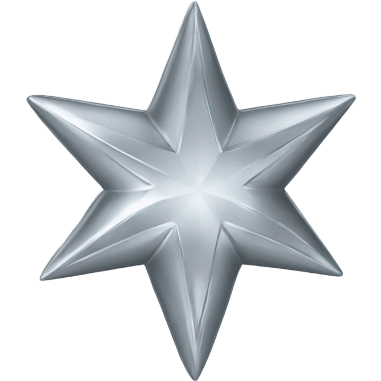 Four-point silver star emoji