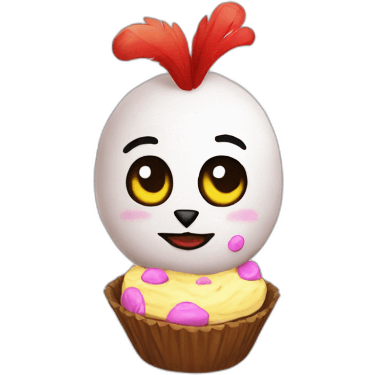 Chica the chicken and mr cupcake fnaf emoji