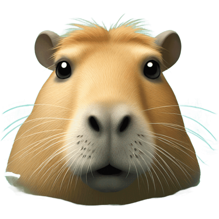 Capybara swimming emoji