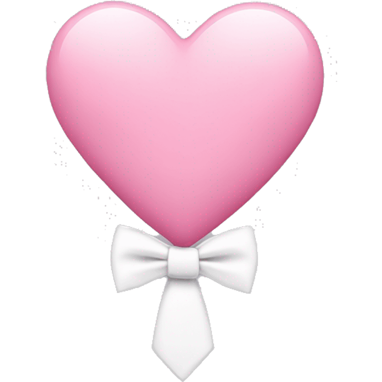 Pink heart with white tie emoji