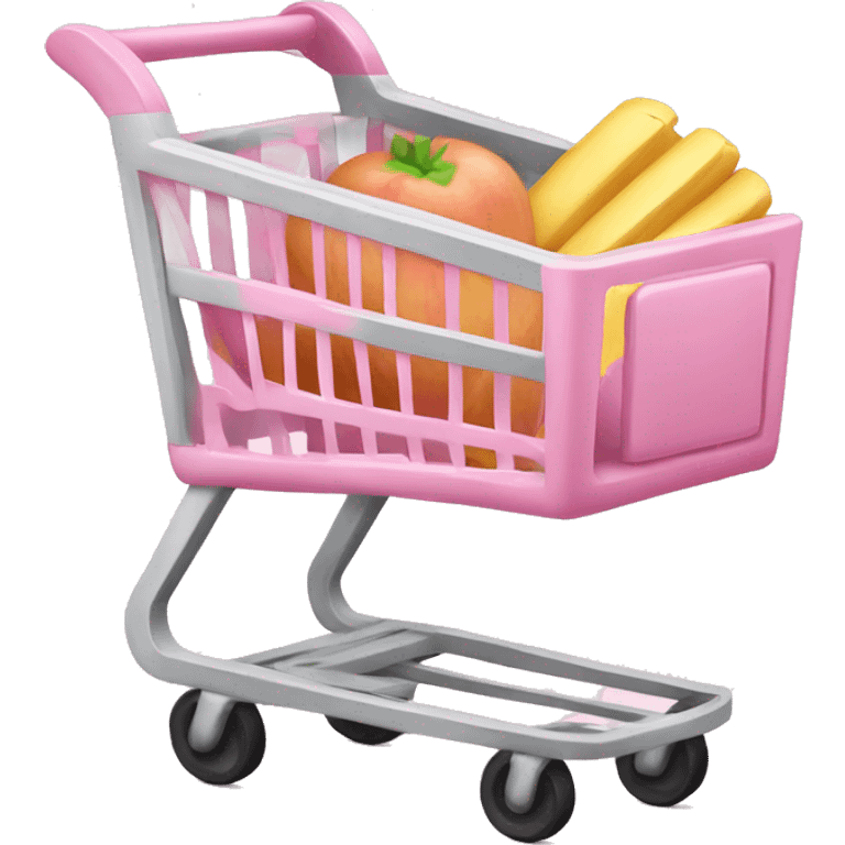 Baby pink grocery store cart emoji