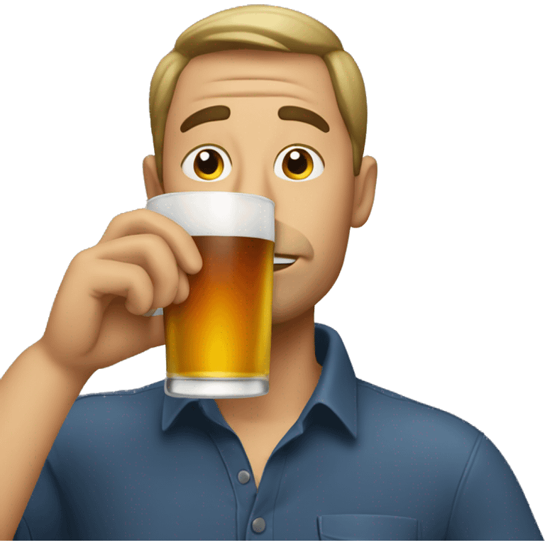 Guy drinking alcohol emoji