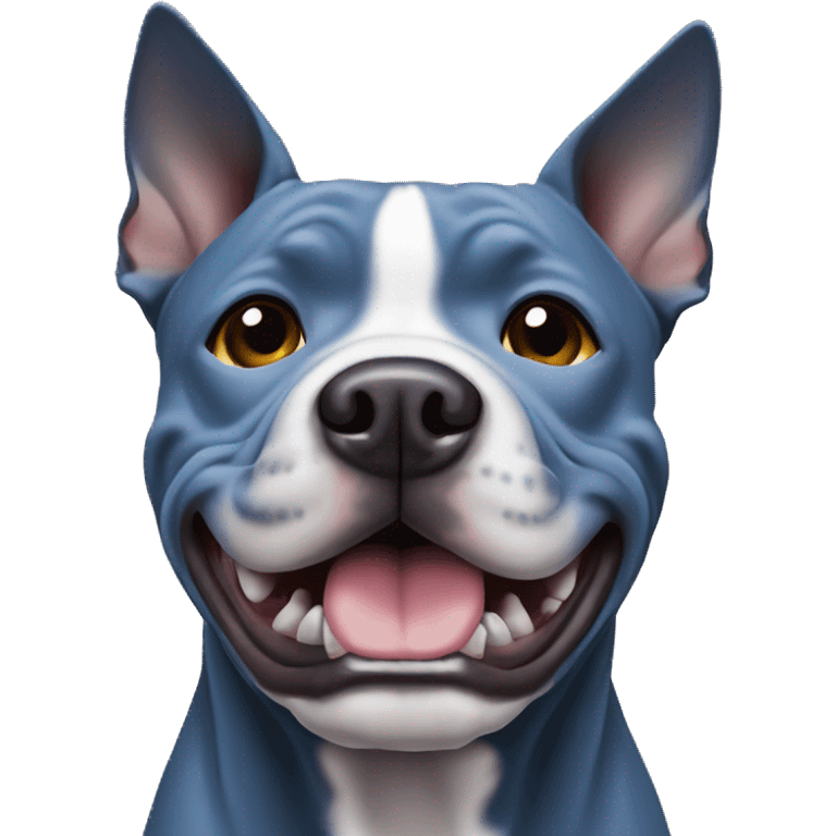 Blue Staffordshire bull terrier emoji