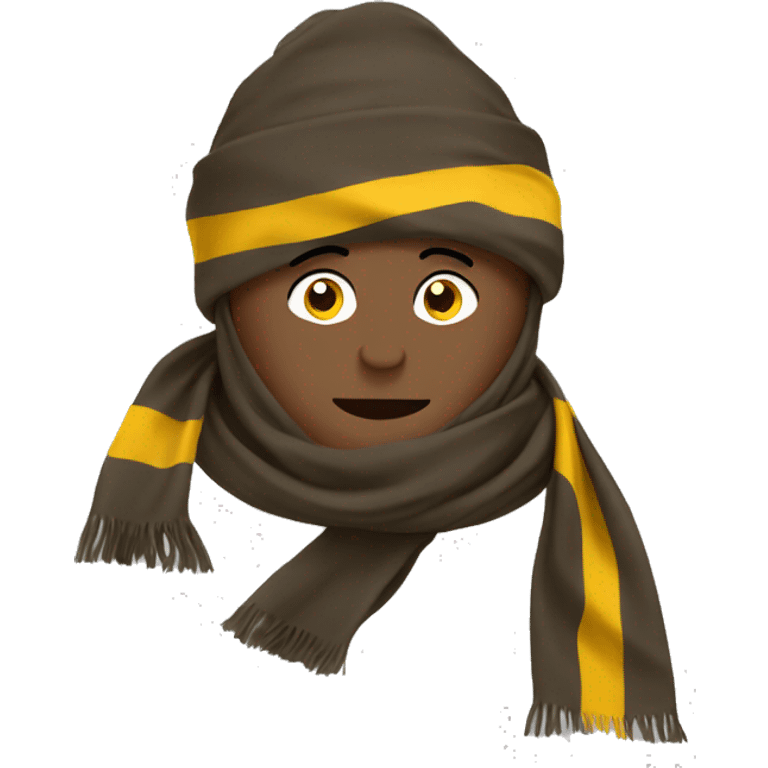 Scarf over head football fun emoji