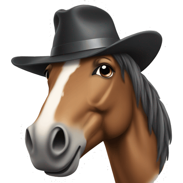 Horse in hat emoji