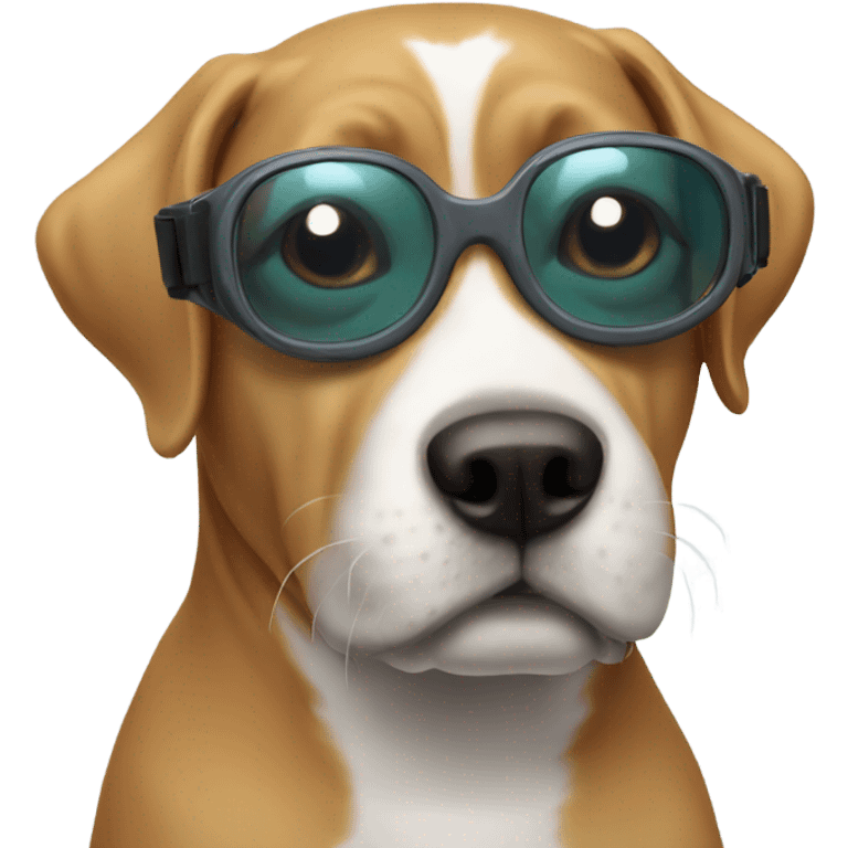 Dog with swim goggles on emoji