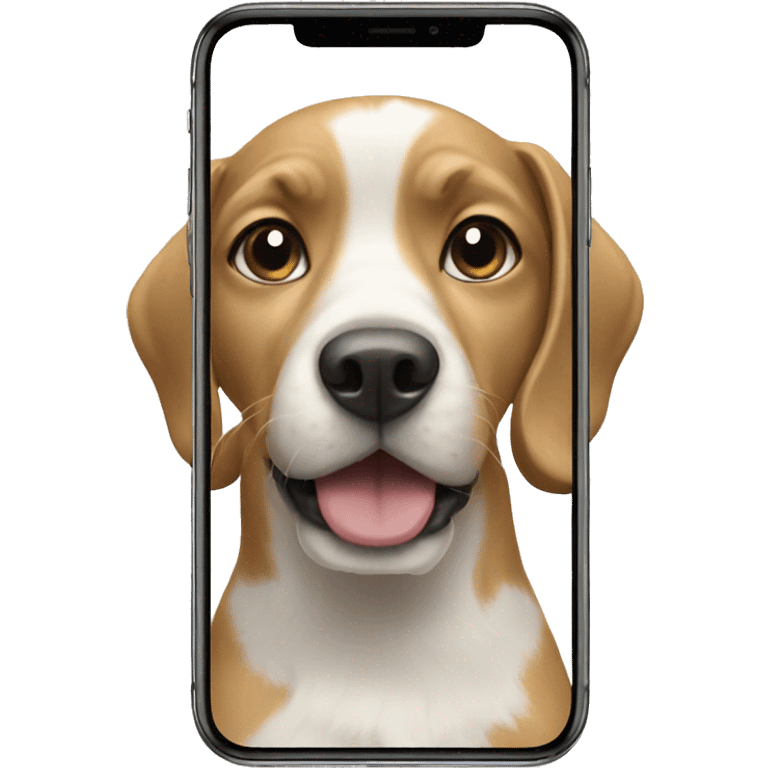 dog with iphone emoji