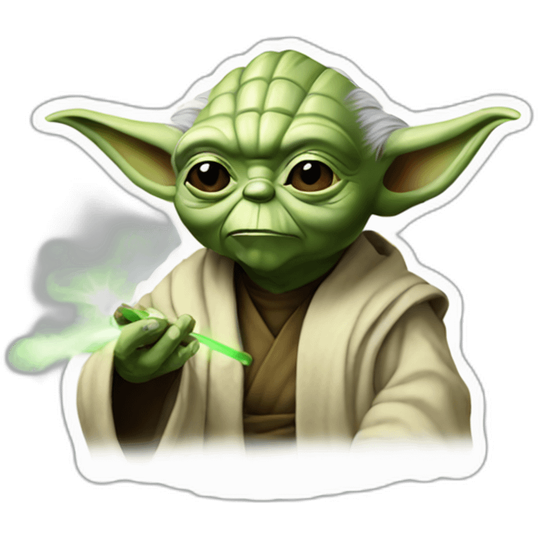 Yoda-smoke emoji