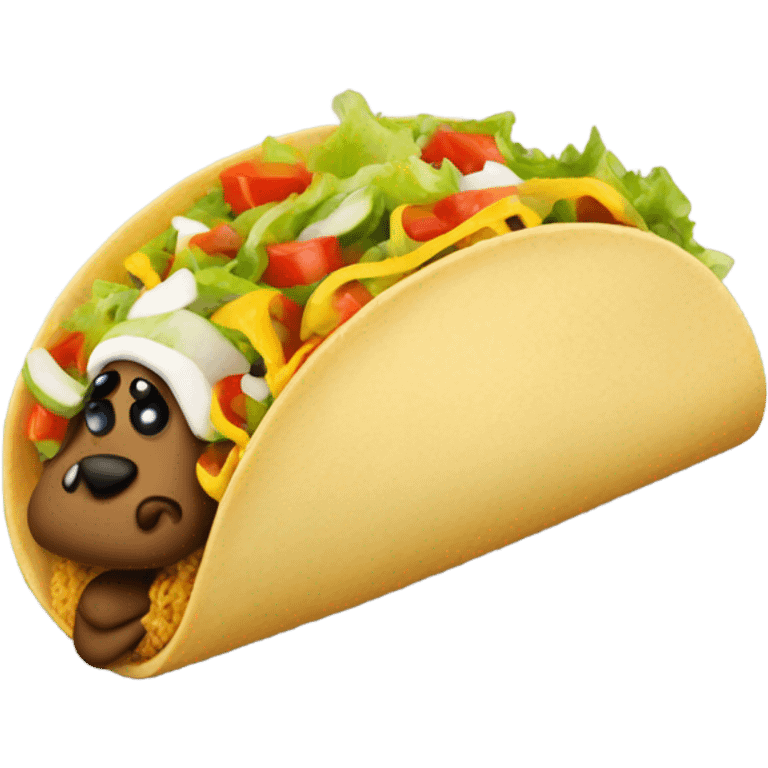 Taco with feet emoji