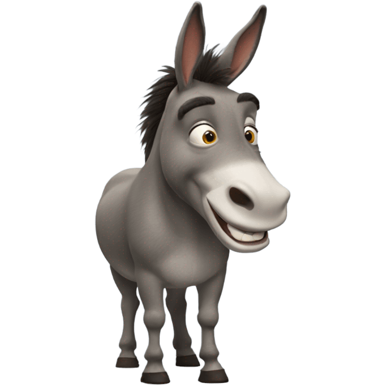 donkey from shrek with a big smile emoji