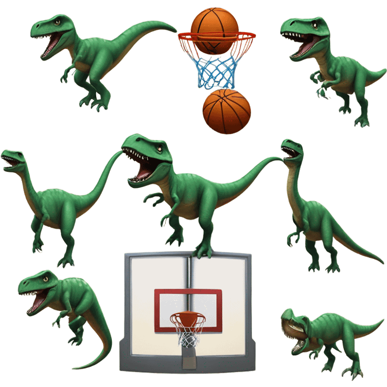 Dinosaurios dunking  emoji