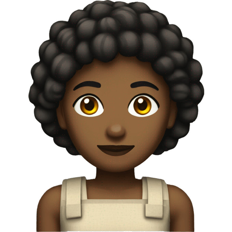 black female retro mincraft character  emoji