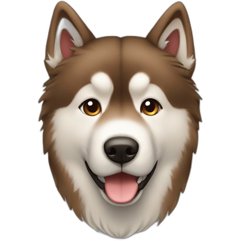 Brown malamute emoji