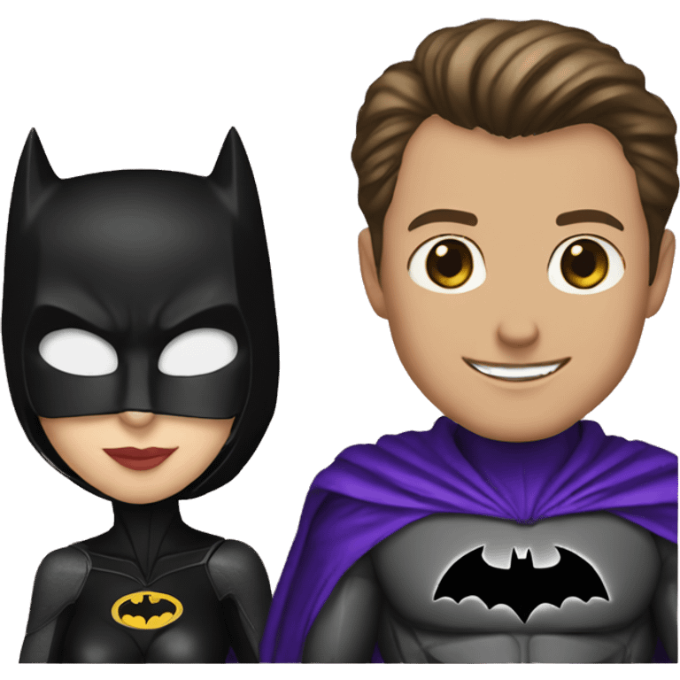 Batman and Catwoman  emoji