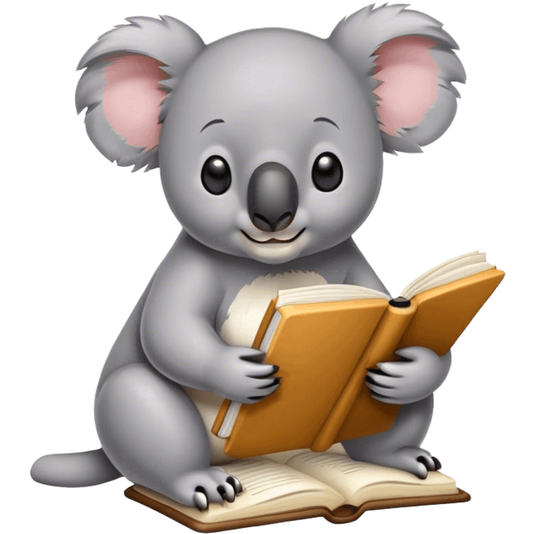 Koala studying emoji