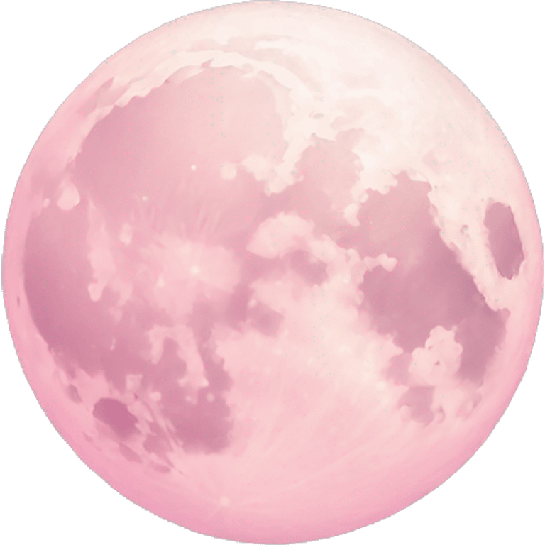 Pastel pink moon emoji