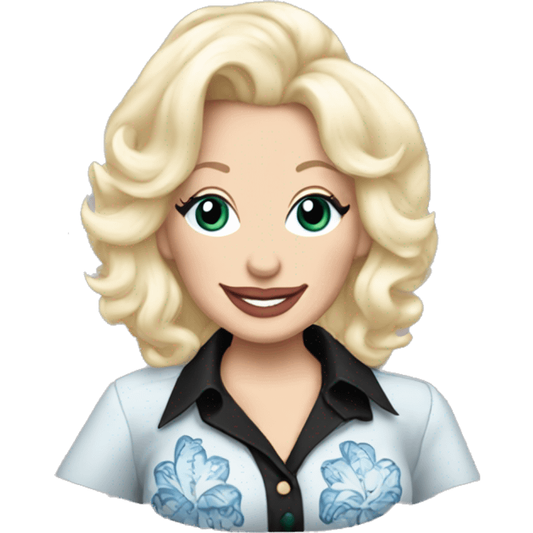 Dolly Parton wearing an I love Jasmine shirt  emoji